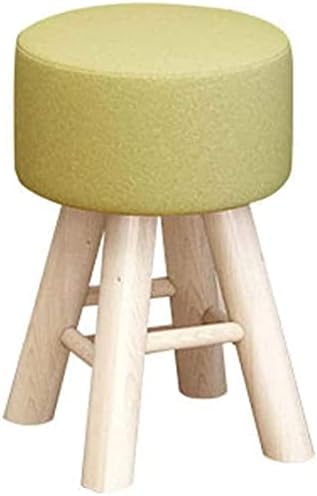 Pouf repose-pieds de salon en lin pour un coin lecture chaleureux