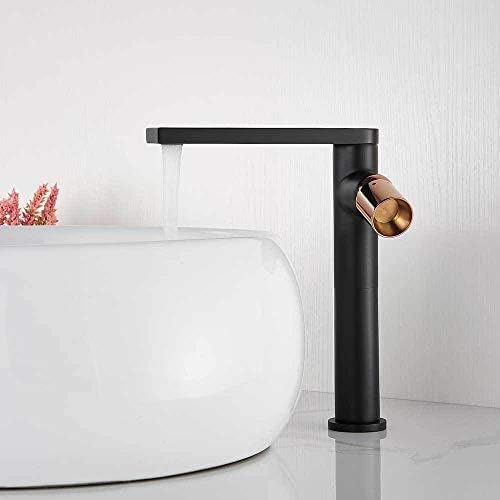 Robinet de salle de bain en laiton massif mitigeur de lavabo noir mat premium