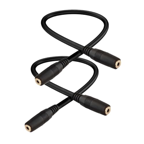 Cable de extensión 2.5mm hembra a 2.5mm hembra 2 unidades 1FT miniatura 1