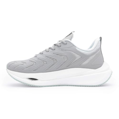 Image of Red Tape Men's Sneakers Grey Green Mesh KPU Round Toe Lace-Up