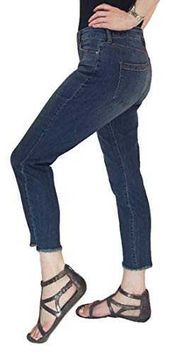 Bandolino Women's Lisbeth Curvy Skinny Crop Jean (4, Almeda with Tulip Fringe Hem)2