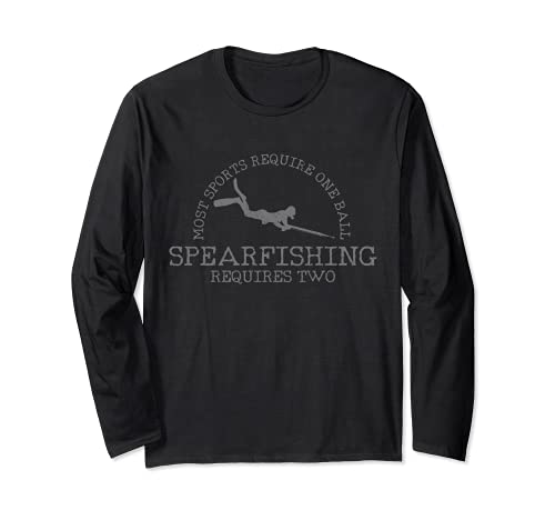 Spearfishing Spear Fishing Funny Free Diving Spearfisherman Long Sleeve T-Shirt, Black