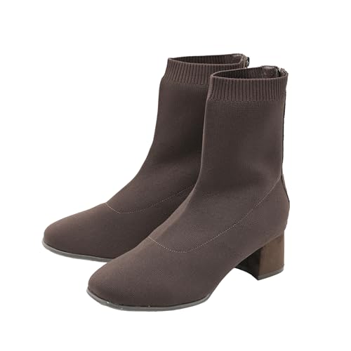 la farfa SHOES(���t�@�[�t�@�E�V���[�Y) 5cm�q�[�� �\�b�N�X�u�[�c S/T5330 �_�[�N�u���E�� (25.0 cm)