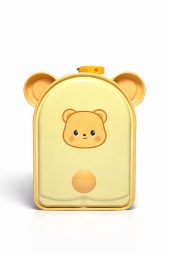 Image of Sajani Cute Cartoon Creative Portable Piggy Bank, Money Saving Box with Combination Lock, Mini Coin Bank Gifts for Boys and Girls, Best Return Gifts for Kids (Pack of 1) (Bear - Yellow)