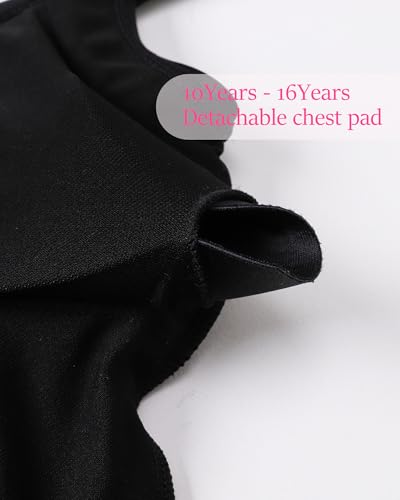 Girls One Piece Swimsuit Ruffled Teen Girl Swimsuit Size 6-16Y Wide Straps Girls' Swimwear for Bathing Suits Yizuoding0033