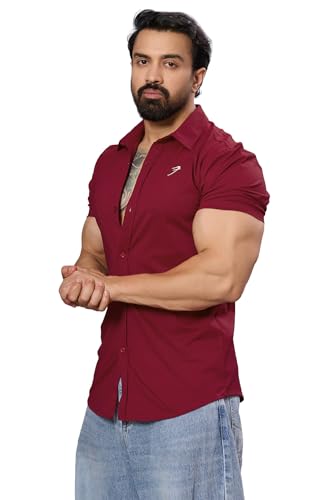 Image of FUAARK Mens Slim Fit Breathable, Lightweight & Stretchable Shirt for Casual wear