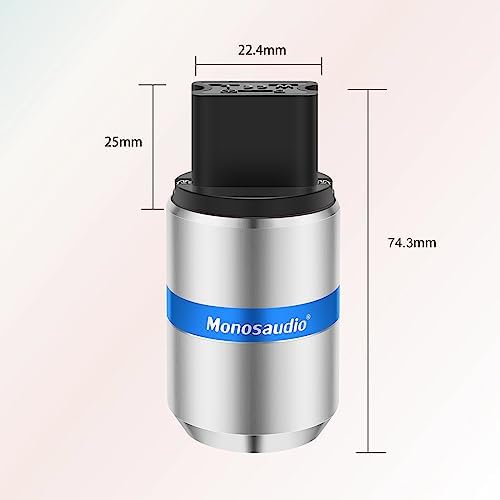 Monosaudio F126R 99,998% reines Kupfer Netzstecker, HiFi Audioanschluss Netzkabelstecker 20A IEC C19 Buchse, High end Ka