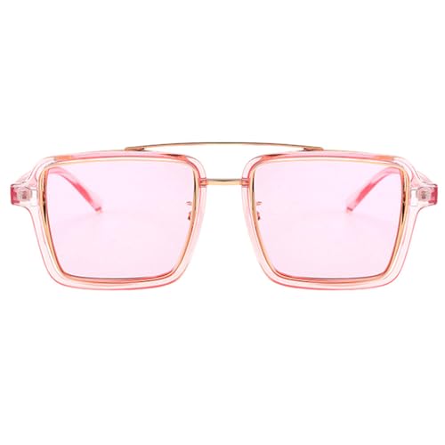 Lunettes de soleil carrées rétro anti éblouissement et protection UV400 mixte