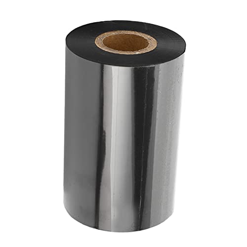 Thermal Transfer Ribbon,Black Wax Resin Ribbons,Reinforced Wax Base,100mm X 300m / 3.94in X 984.25ft for Printers (1 Rol