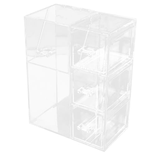 Organisateur de pinceaux de maquillage transparent pour optimiser l'espace du bureau