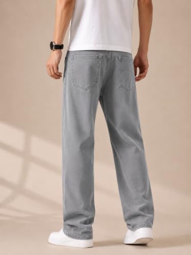 Image of Men's Comfortable Casual Denim Jeans || Straight Fit (Jean) for Men || Regular Fit Mid Rise Flat Front Full Length Jeans for Men| Modern & Fashionable for Casualwear