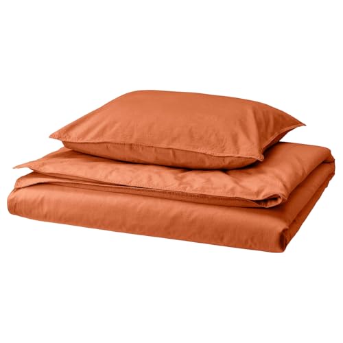 ANGSLILJA エングスリリア 掛け布団カバー&枕カバー - レッドブラウン 150x200/50x60 cm 905.851.44