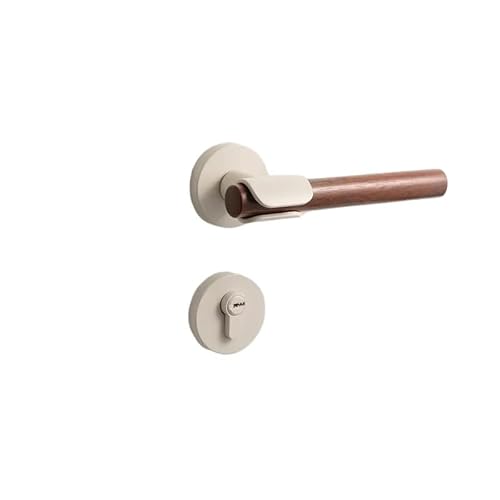 Zinc alloy door lock bedroom handle indoor silent(White-Silent lock)