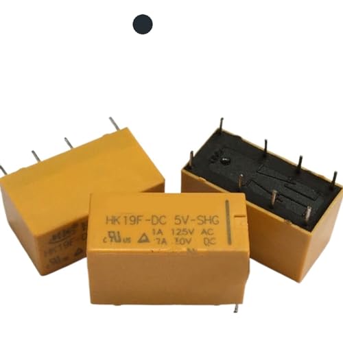 Relais HK19F-DC 5V-SHG à commutation stable 8 broches basse tension, 5 unités