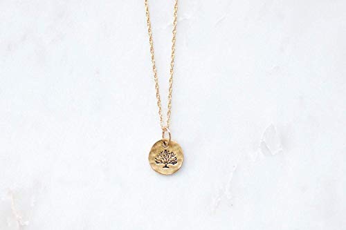 Olive Bella™ Gold Family Tree Necklaces For Women 14K Gold-Filled Rope Chain, 18 Inches Long #TOP2