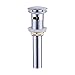 KES Bathroom Sink Drain with Overflow Vessel Vanity Sink Pop Up Drain Stopper Polished Chrome, S2008A-CH