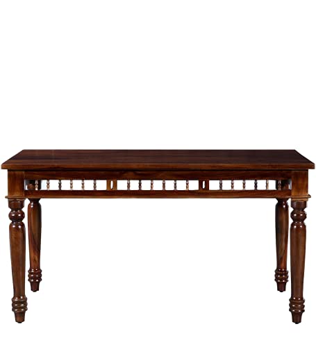 Image of Dining Table 6 Seater Set with 6 Chairs | Dining Table Sets | Wooden 6 Seater Dining Table | Sheesham Wood Dining 4 Chairs and 1 Bench | Dining Room Sets Rectangle Provincial Natural Teak