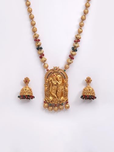 Joyas Radhe Krishna chapadas en oro que celebran tu esencia 4