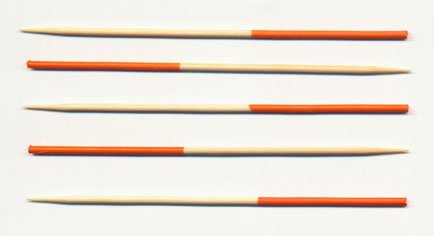 Orange Color-Tip Bamboo Appetizer Or Sandwich Picks/Swizzle Sticks - 100 Ct #TOP4