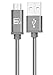LAX Gadgets Micro USB Android Charging and Data Sync Cable 2.0, Durable Nylon Braided - Tangle Free Cable for Samsung, HTC, Motorola, Nokia, Kindle, MP3, Tablet and More[6 Feet-Gray]