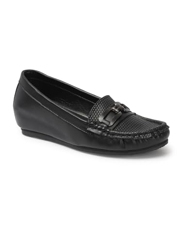 Image of Carlton London Women Comfortable and Stylish Flat Square Toe Slip On Fashion Loafer Shoes for Daily,Office, Casual and Formal Use