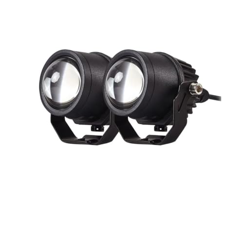 Phare de moto longue portée à projecteur LED pour SUV et quads - Lot de 2