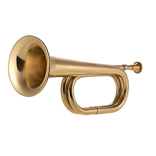 Pinicecore Bugle Call Trompeta De Caballería Cuerno Instrumento De Metal con Boquilla para La Escuela Banda B Flat