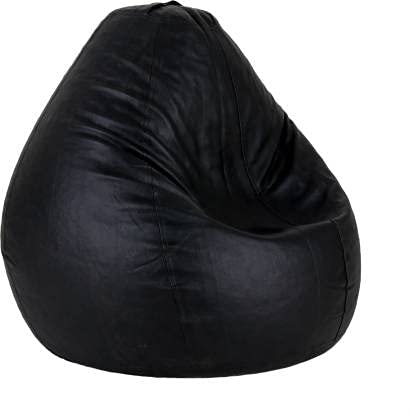 COTTONTEE Bean Bag Chair, Highly Durable, Resistant to Wear and Tear | Capacity: Up to 6' Height, 100 Kg, Size 3 XL (Black Bag, 3 XL)