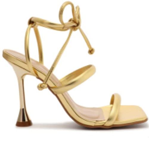 My Shoes, Sandália Feminino, Dourado, 36