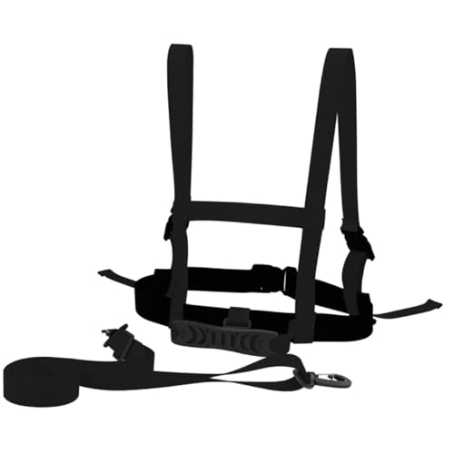 EXAOMBLE 用滑雪トレーニングハーネス 耐摩耗ナイロン製 可能ショルダー バックストラップ 牽引ロープ付 屋外スキー練習補助具