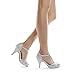 DREAM PAIRS Women's Stilettos Open Toe Pump Fashion Kitten Heel Sandals,Size 7.5,Silver