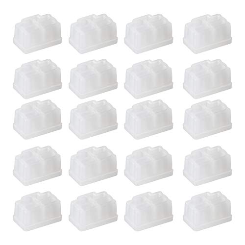 Tapón de silicona RJ45 uxcell transparente anti polvo para puerto Ethernet en pack de 20 unidades