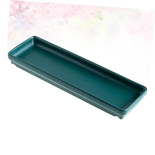 Plato largo para sushi y snacks color verde miniatura 5