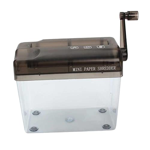 Image of ECOMISTIQ Shredder Small Hand Cranked Portable 1 Sheet Container for Household| Shredders| Office Equipment | Business