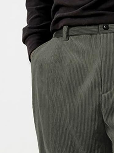 Image of KOTTY Men's Solid|Button|Straight|Regular fit|Corduroy Trousers|Pant for Men