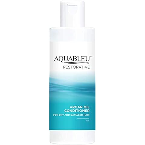 Aquableu Argan Oil Conditioner – Ultra Moisturizing - Great for Dry, Damaged, Coarse or Frizzy Hair - Natural Argan & Jojoba Oil - Sulfate & Paraben Free - For Men & Women. (8 oz.) Cover