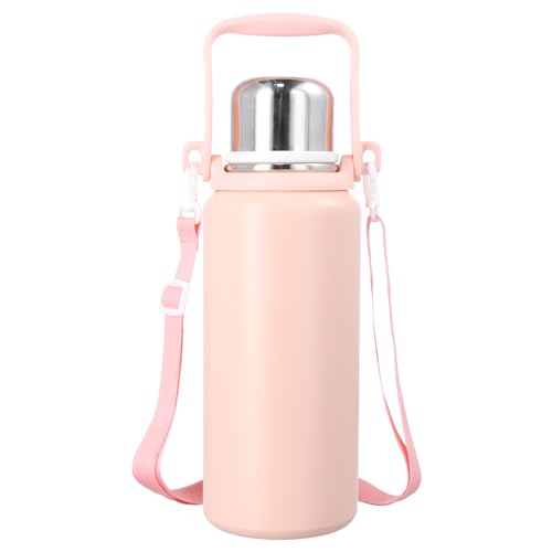 Termica Botella Agua Acero Inoxidable, Termos para Bebidas Frías y Calientes Grande, 1,2L Botella Agua Gimnasio Termica, Termo sin Bpa para Deporte, Viaje, Escuela, Exterior, Hogar, Oficina (Rosa)