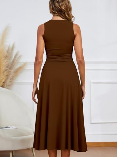 Image of Kaximil Women's Square Neck Corset A Line Maxi Dress Ruffle Ruched Waist Flowy Long Dresses
