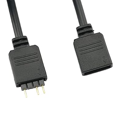 3pcs Micro Connector Addressable RGB Extension Cable 30cm Black RGB Strip 3Pin Extension Adapter