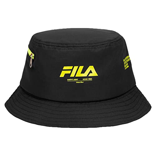 Fila Unisex Nylon Ripstop Side Zipper Pocket Bucket Hat...