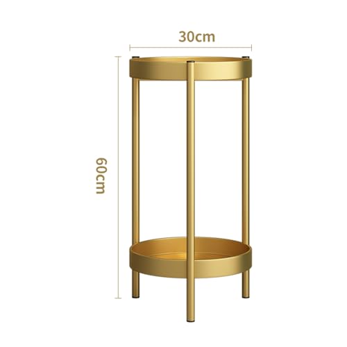 Gain de place avec le support à 2 niveaux pour pots de fleurs en angle de salon - 3