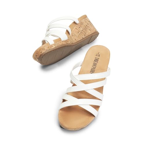 Image of DREAM PAIRS Women Platform Dressy Strappy Wedge Sandals