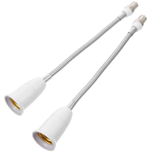 LIFKICH 2個 から変換ソケット 延長アダプター 曲げ可能な電球ソケットエクステンダー 簡単取付 屋内用 フレキシブル照明用