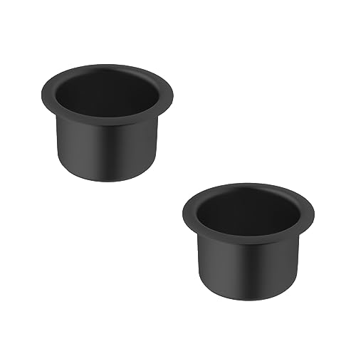 Table Cup Holder Insert,Sofa Couch Cup Holder,TTZEZE 2PCS Aluminium Alloy Universal Cup Holder, Drop in Cup Holder for Pontoon Table,Poker Tables,Desk,Boats,Golf Cart,RV Cars & Trucks