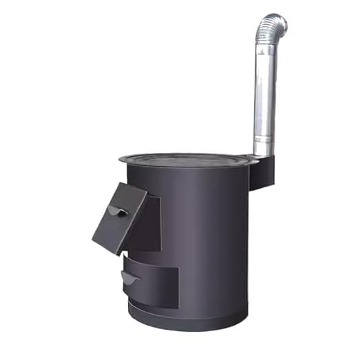 Poêle à Bois Multifonctionnel en Fonte Sans Fumée - Structure en Acier Robuste et Stable pour Tentes, Camping, Pique-Niques, Randonnées (30 * 36cm)