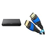 Sony UBP-X500 Lettore Blu-Ray 4K HDR, Hi-Res Audio, USB, Ethernet, Nero & KabelDirekt – 2 m...