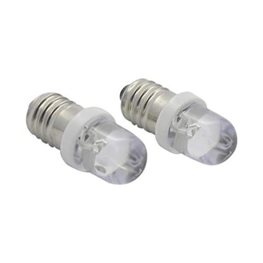 Ruiandsion 10 st E10 LED-lampa F5 1 LED DC 6 V 20 LM vita LED-lampor för ficklampa