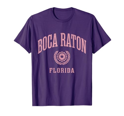 Boca Raton FL Vintage College Sports Design T-Shirt