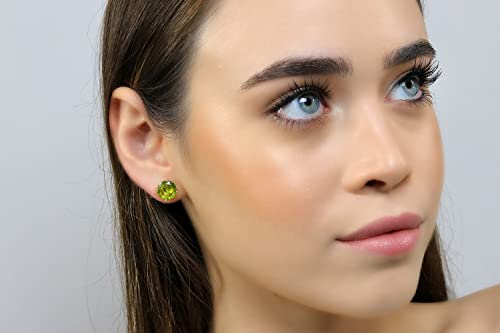 Boucles d'oreilles en péridot d'une qualité artisanale d'exception