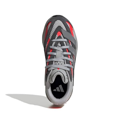 adidas Lightblaze Sneaker, Grey/Grey/Lucid Red, 4.5 US Unisex Big Kid4